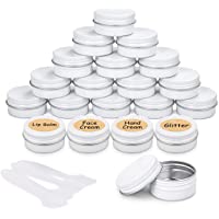 Los mejores  - 20 Piezas Tarros de Aluminio vacío Recipiente de cosmética para Crema loción máscaras Mini Velas cosméticos Arte de uñas…